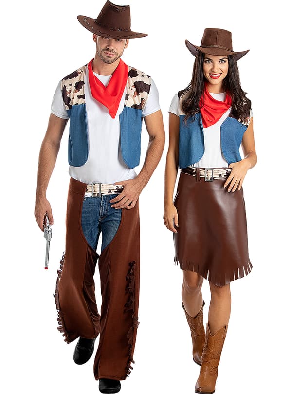 FUNIDELIA Cowboy kostyme til mann - Brun