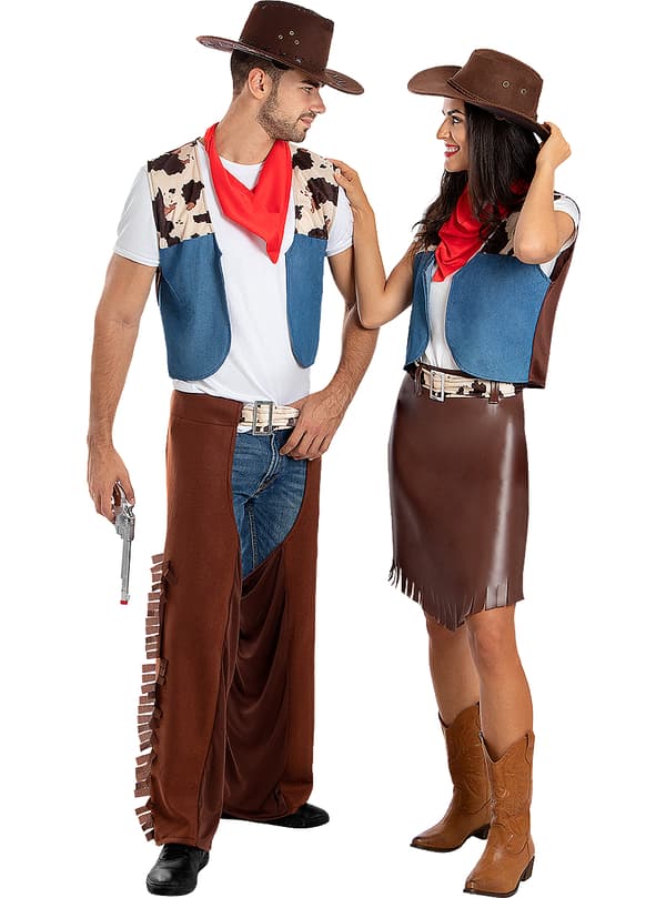 FUNIDELIA Cowboy kostyme til mann - Brun