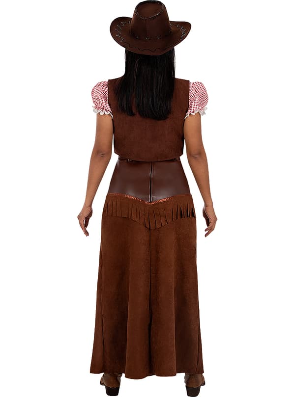 FUNIDELIA Maskeraddräkt cowgirl Deluxe för dam - Brun
