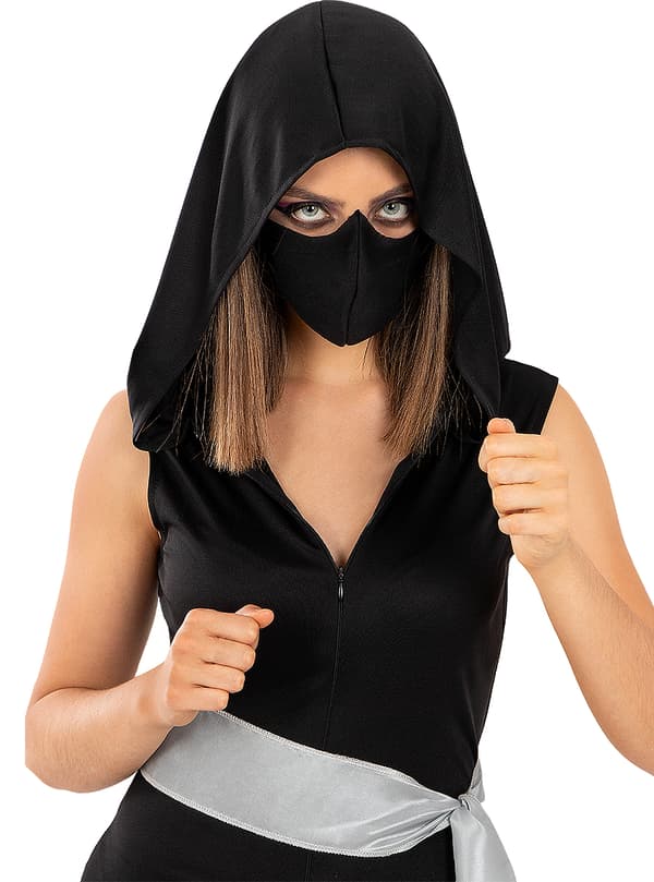 FUNIDELIA Maskeraddräkt Ninja för dam - Svart