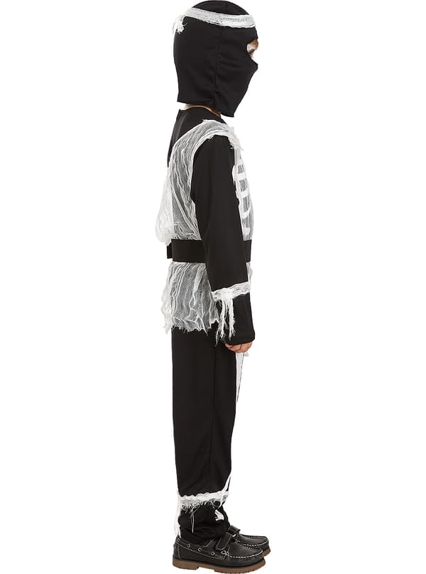 FUNIDELIA Zombie Ninja Skelet kostume til drenge til drenge - Sort