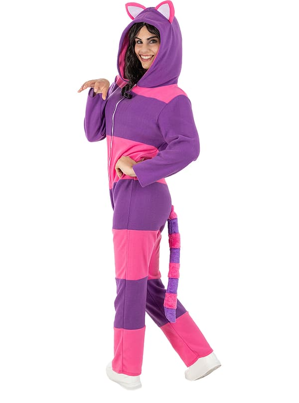 FUNIDELIA Maskeraddräkt Cheshirekatten onesie för dam - Lila