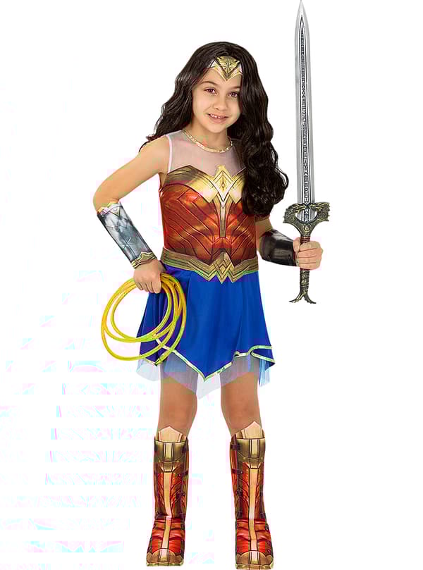 FUNIDELIA Wonder Woman 1984 Kostyme til jenter - Rød
