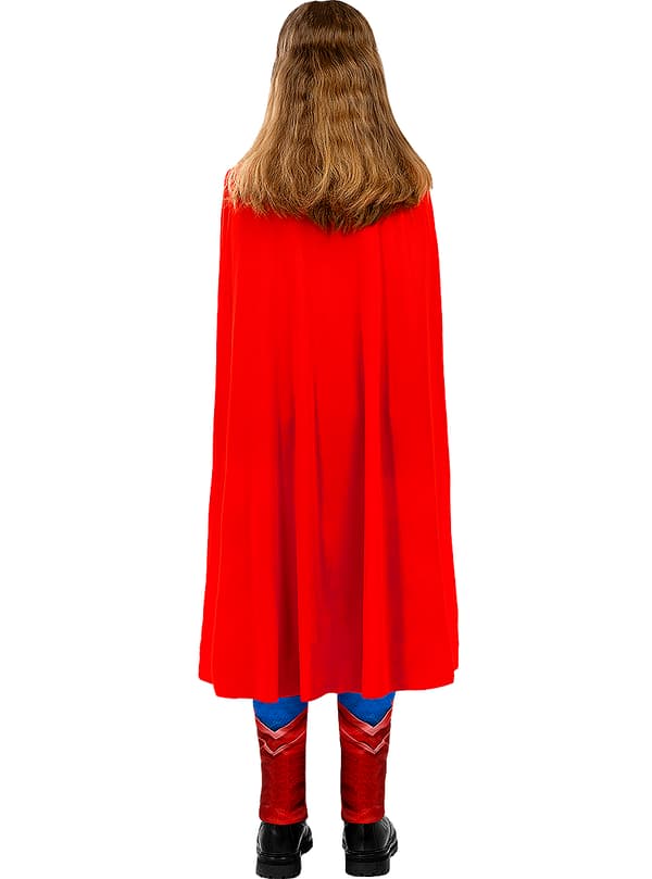 FUNIDELIA Maskeraddräkt Supergirl - Justice League för flicka - Röd