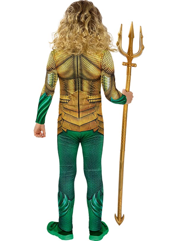 FUNIDELIA Aquaman Paryk med Skæg til Drenge til drenge - Størrelse: 0 - Brun