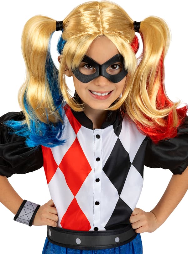 FUNIDELIA Harley Quinn Parykk til jenter - Størrelse: 0 - Gul