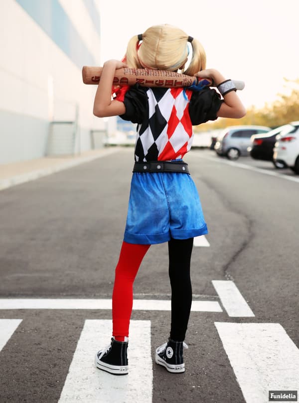 FUNIDELIA Harley Quinn Parykk til jenter - Størrelse: 0 - Gul