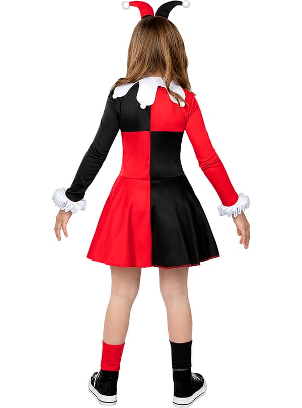 FUNIDELIA Maskeraddräkt Harley Quinn - DC Comics för flicka - Röd