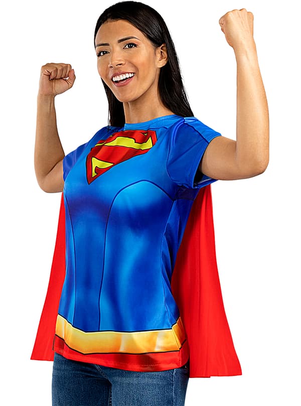 FUNIDELIA Supergirl Kostumesæt til kvinder - Rød