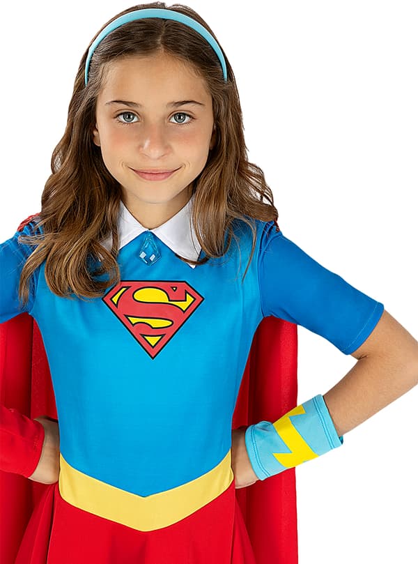FUNIDELIA Supergirl DC Super Hero Girls Kostume til piger - Rød