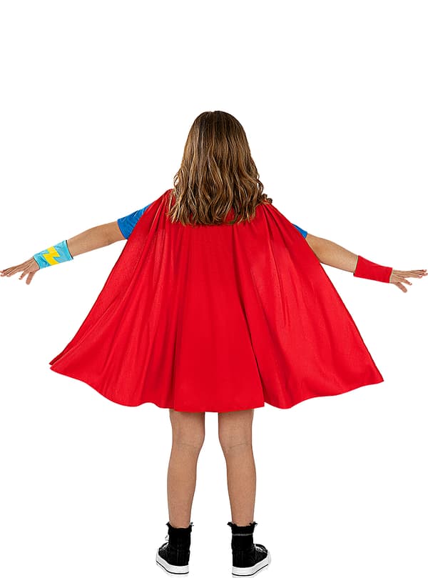 FUNIDELIA Supergirl DC Super Hero Girls Kostume til piger - Rød