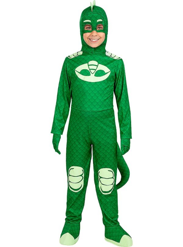 FUNIDELIA Gekko Naamio PJ Masks Pyjamasankarit pojille - Koko: 0 - Vihreä