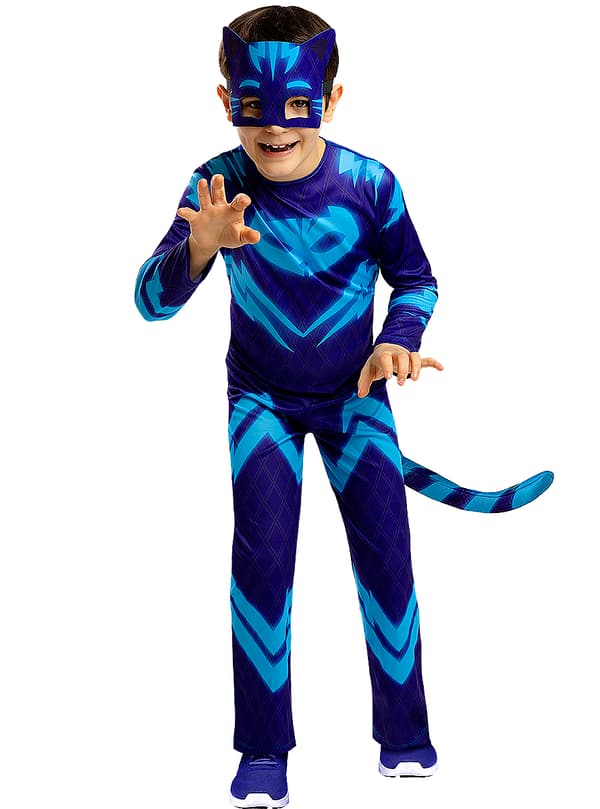 FUNIDELIA Catboy Maske - PJ Masker til drenge - Størrelse: 0 - Blå