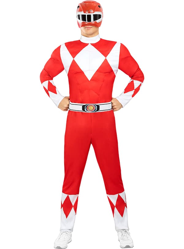FUNIDELIA Rødt Power Ranger kostume til mænd - Rød