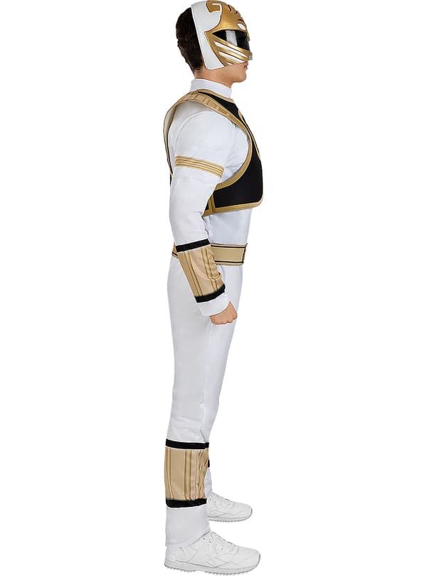 FUNIDELIA Maskeraddräkt Power Ranger Vit för herr - Vit