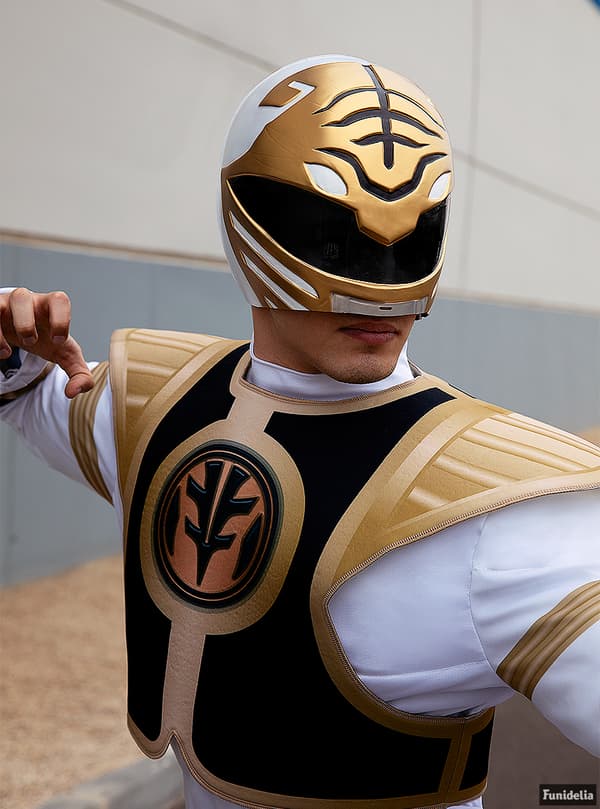 FUNIDELIA Maskeraddräkt Power Ranger Vit för herr - Vit