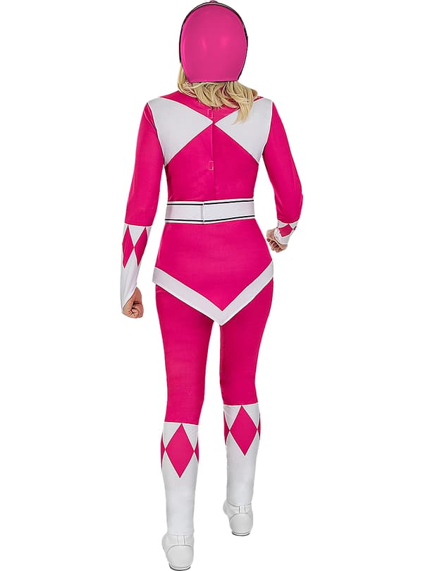 FUNIDELIA Pink Power Ranger hjelm til kvinder - Størrelse: 0 - Pink