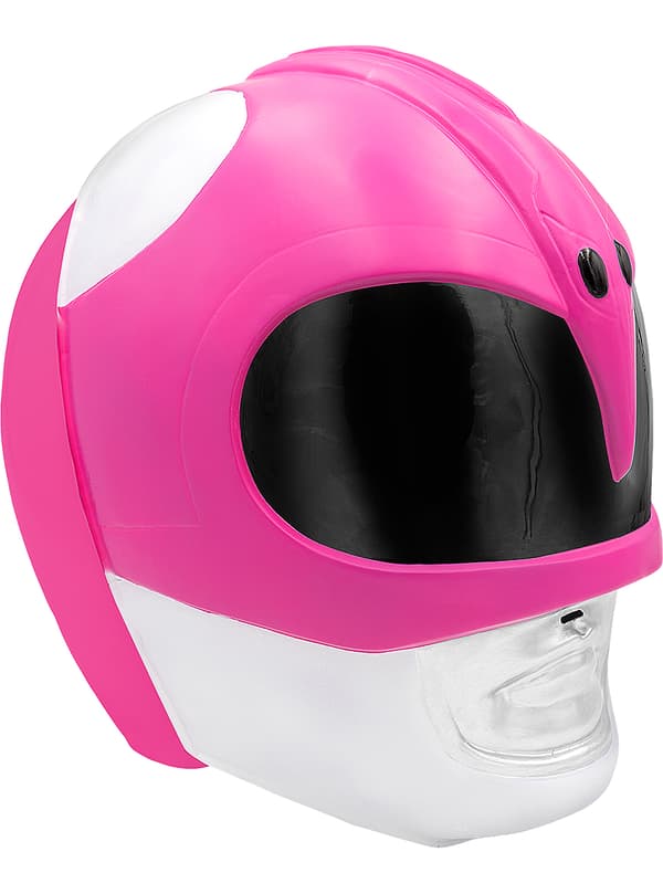 FUNIDELIA Pink Power Ranger hjelm til kvinder - Størrelse: 0 - Pink