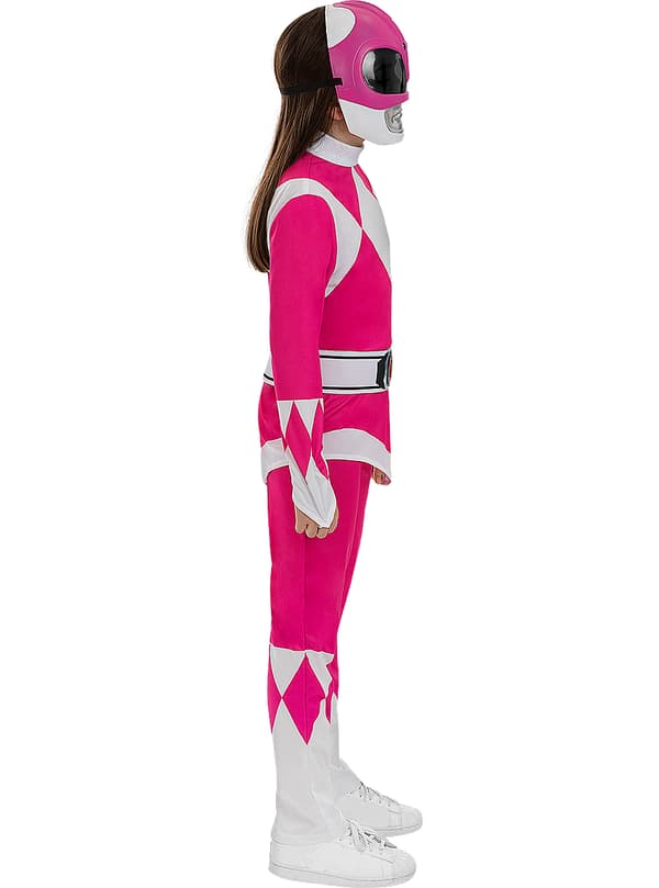 FUNIDELIA Pink Power Ranger maske til piger - Størrelse: 0 - Pink