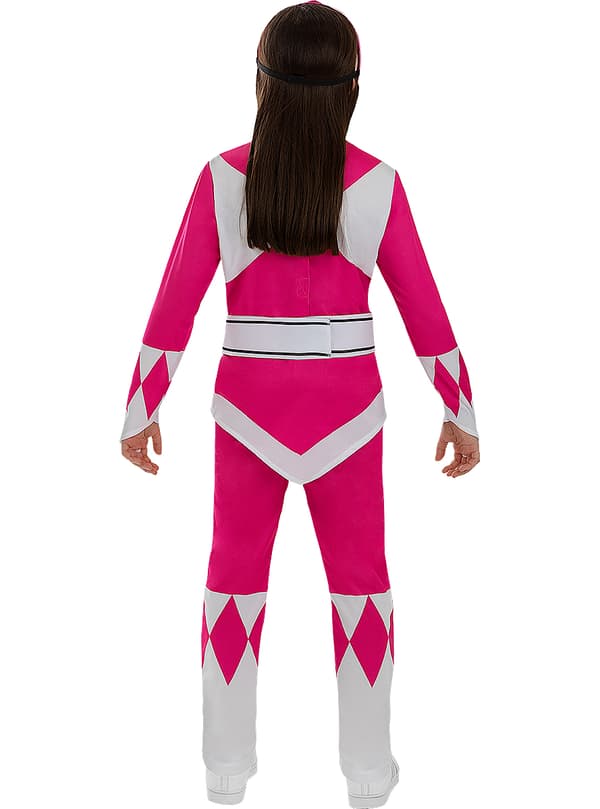 FUNIDELIA Pink Power Ranger maske til piger - Størrelse: 0 - Pink