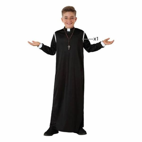 Kostume til børn Præst Sort - 3-4 år