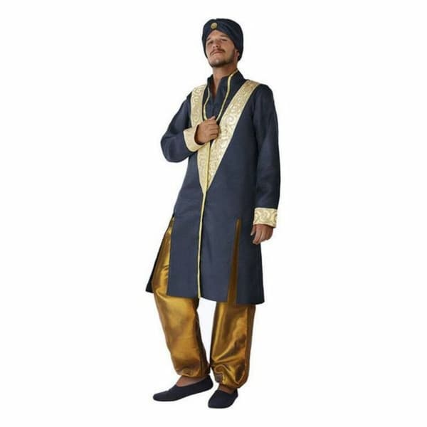 Kostume til voksne Arabisk sheik Blå Gylden - M/L