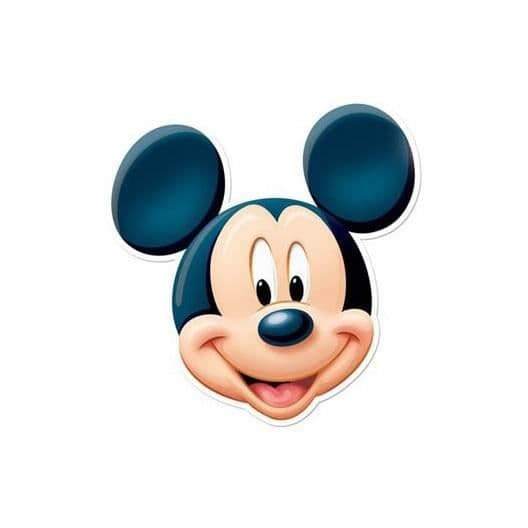 Tryckt Musse Pigg kartongmask - Disney - En storlek - Musse Pigg licens - Svart