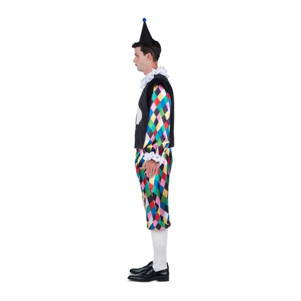 Kostume til voksne My Other Me Harlekin Hvid Sort - XL