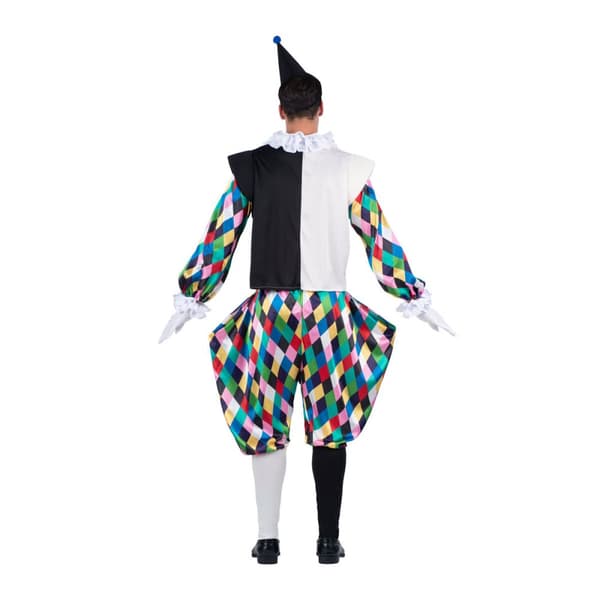 Kostume til voksne My Other Me Harlekin Hvid Sort - XL