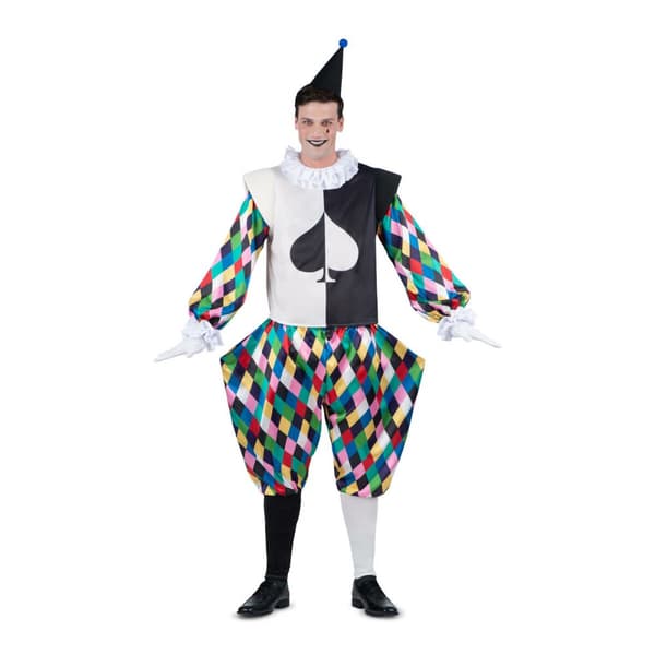 Kostume til voksne My Other Me Harlekin Hvid Sort - XL