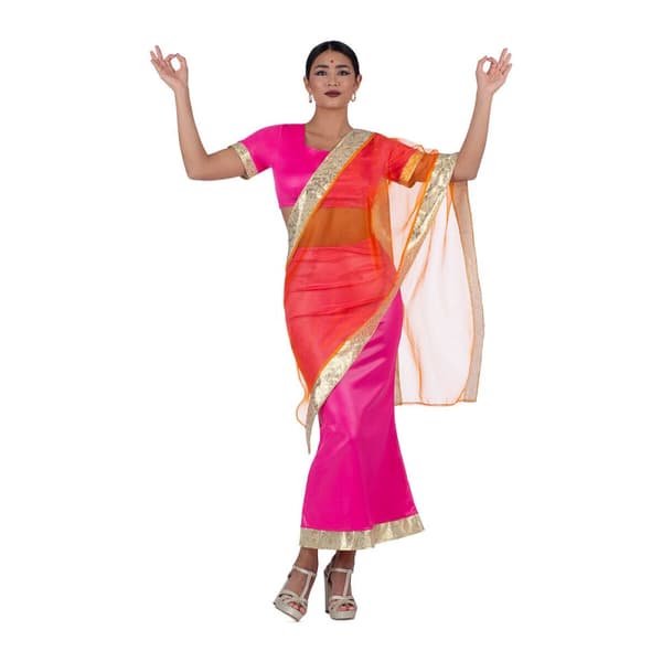 Kostume til voksne My Other Me Hindu Orange Pink - M