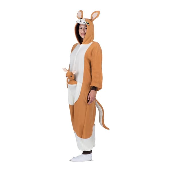 Kostume til voksne My Other Me Kænguru Hvid Brun - L/XL