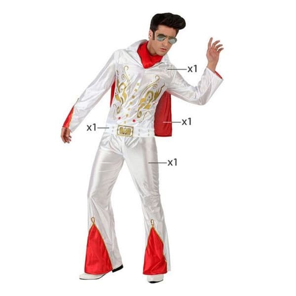 Kostume til voksne Rock sanger 4 pcs - XS