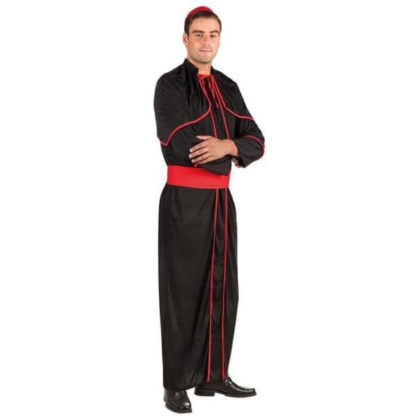 Kardinaldräkt för män - Religion - Svart - Polyester