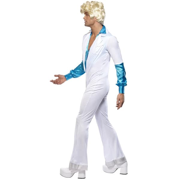 Disco Maskeraddräkt Vit & Blå