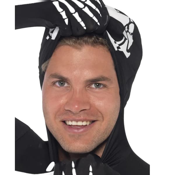 Skelett Second Skin Maskeraddräkt