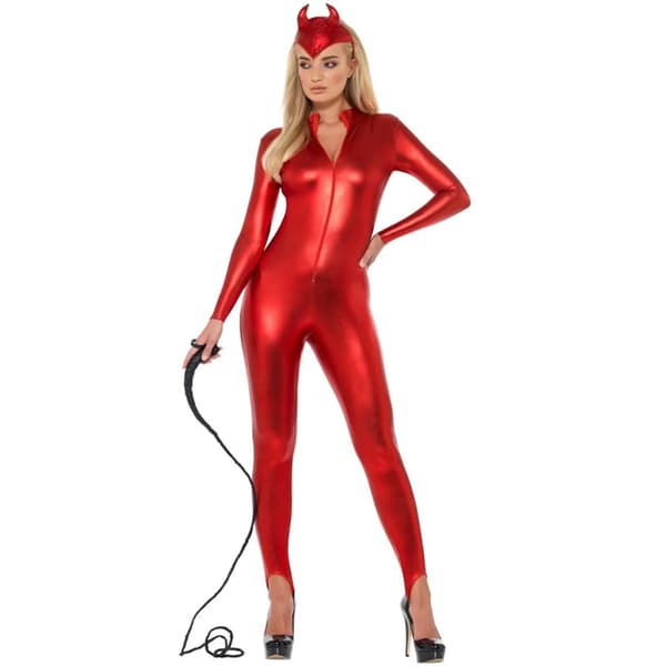 Fever Miss Wiplash Bodysuit Metallic Röd