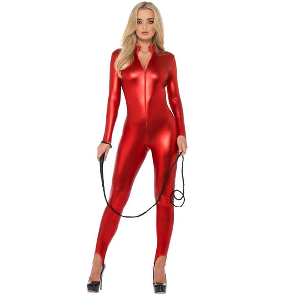 Fever Miss Wiplash Bodysuit Metallic Röd M