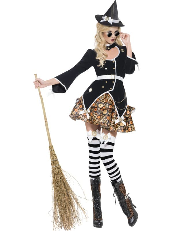 HET STEAMPUNK HÄXA MASKERADDRÄKT