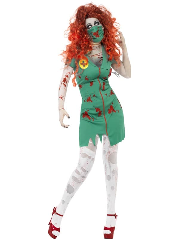 Zombie Sjuksköterskedräkt L