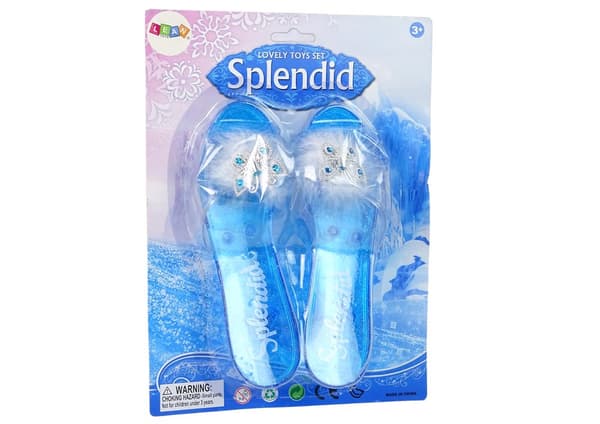 Glitter Ice Princess Slippers  with fur Perfect for the Bal