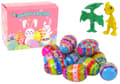 Miniatyrbillede 1 af 4: Easter Toy Pack Easter Eggs Figure Dinosaur 12 Pieces