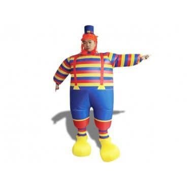 Uppblåsbar clowndräkt - MÄRKE - Modell - Vuxen - Gul - Tyg - Inredning