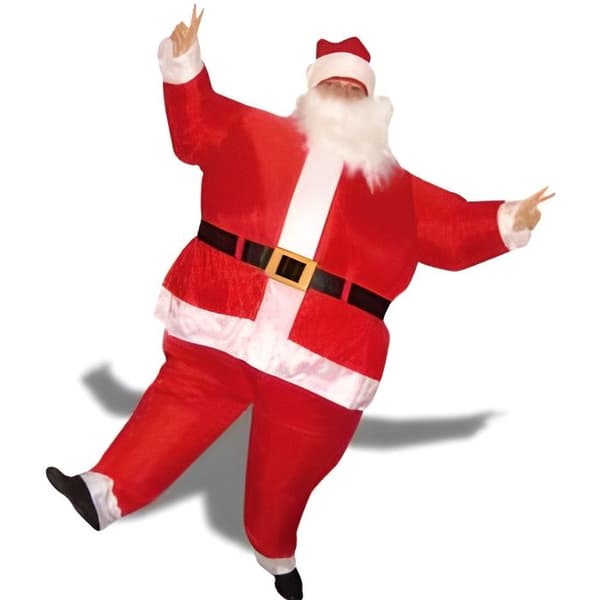 Uppblåsbar jultomtekostym för jul - Vuxen - Röd