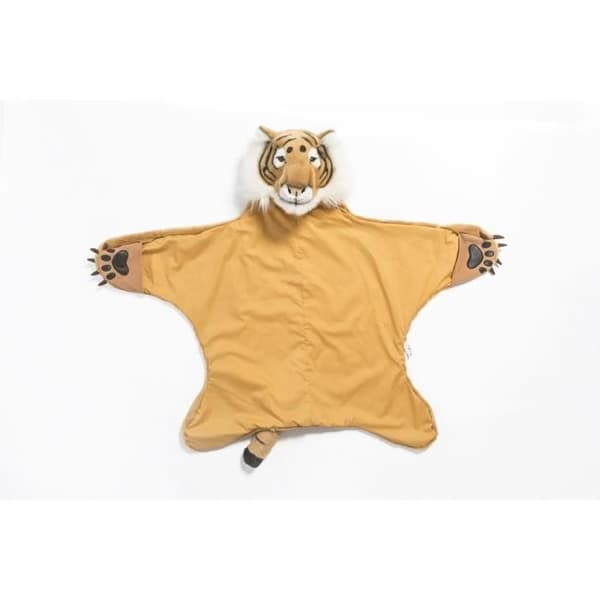 Tigerdräkt och matta - Vild &amp; Mjuk - Tigermodell - Mjuk plysch - Orange och Svart