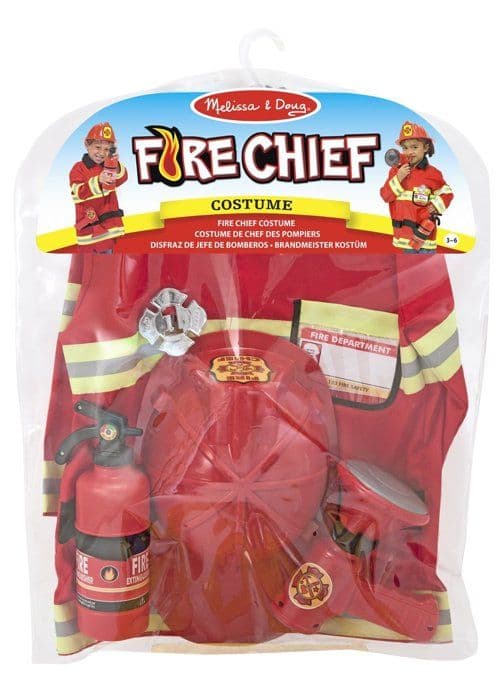 MELISSA &amp; DOUG Brandchefsdräkt - Pojke och flicka - Från 3 år