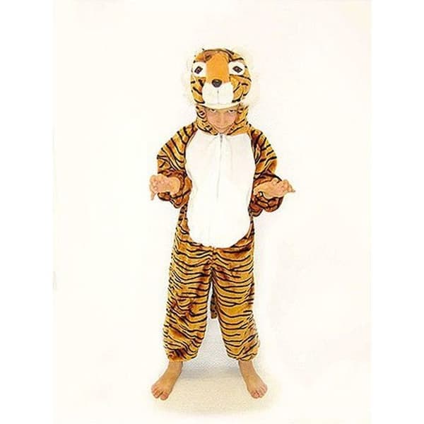 Tigerbarnsdräkt - Gul - 5/6 år - Djur - Polyester