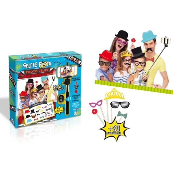 SELFIE BOOTH - CANAL TOYS - Photo Délire - Teleskopstång - Photo Booth Tillbehör