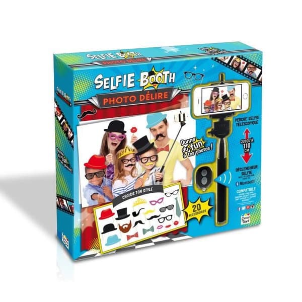 SELFIE BOOTH - CANAL TOYS - Photo Délire - Teleskopstång - Photo Booth Tillbehör
