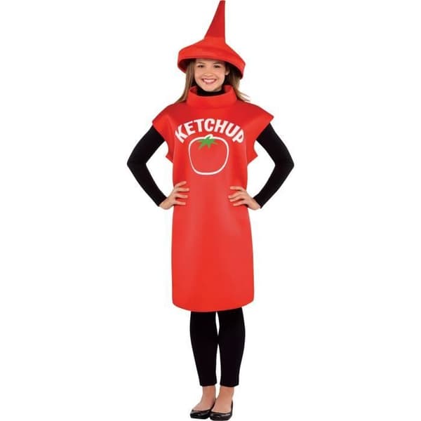 Kostym Humor Ketchupflaska - AMSCAN - One Size - Röd - Unisex - Vuxen